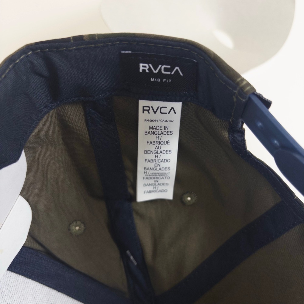 RVCA Snapback Mens Camo Leather Patch Hat AVYHA00463 VA All The Way Camouflage - Picture 6 of 7